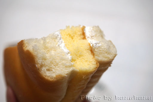 福島県郡山市の酪王牛乳パンのかすてらサンド