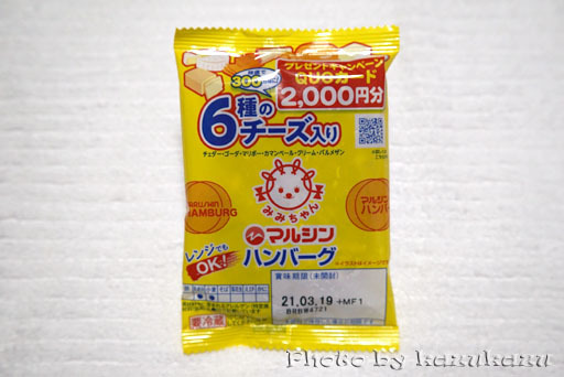 マルシンフーズの6種のチーズ入りハンバーグ